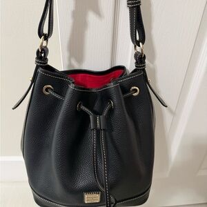 Dooney & Bourke Black and Red Leather Shoulder Bag